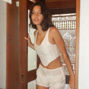 Highrack Studios Organic Cotton Corset Eyelet Top Size 6/XS